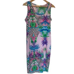 NICKI MINAJ Pink Floral Tank Dress Barbiecore - Size XL